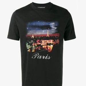 BALENCIAGA Printed Cotton-jersey T-shirt In Nero